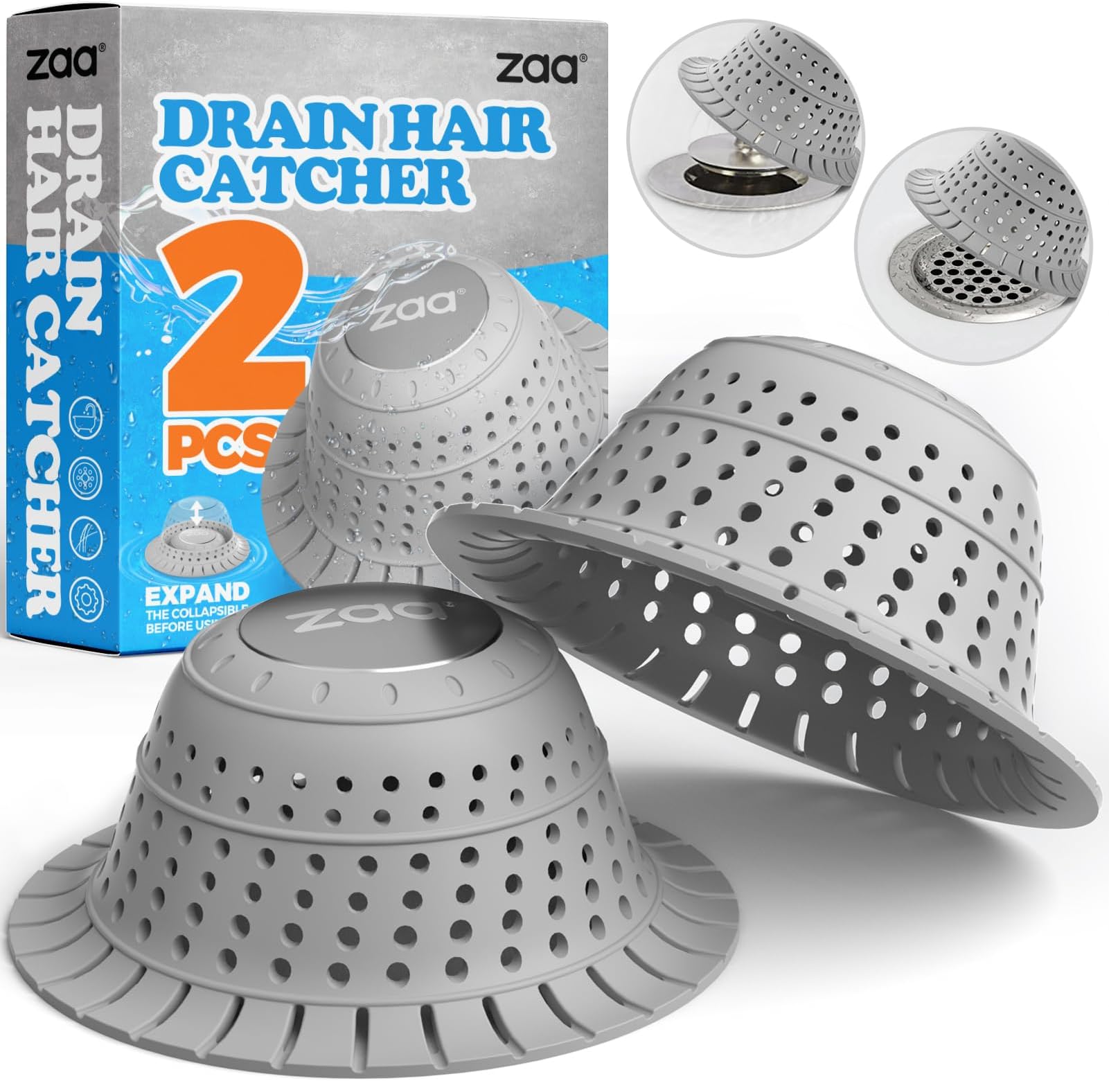 3 Pack Pet Dog Hair Catcher Shower Drain Cover,Hair Stopper Drain