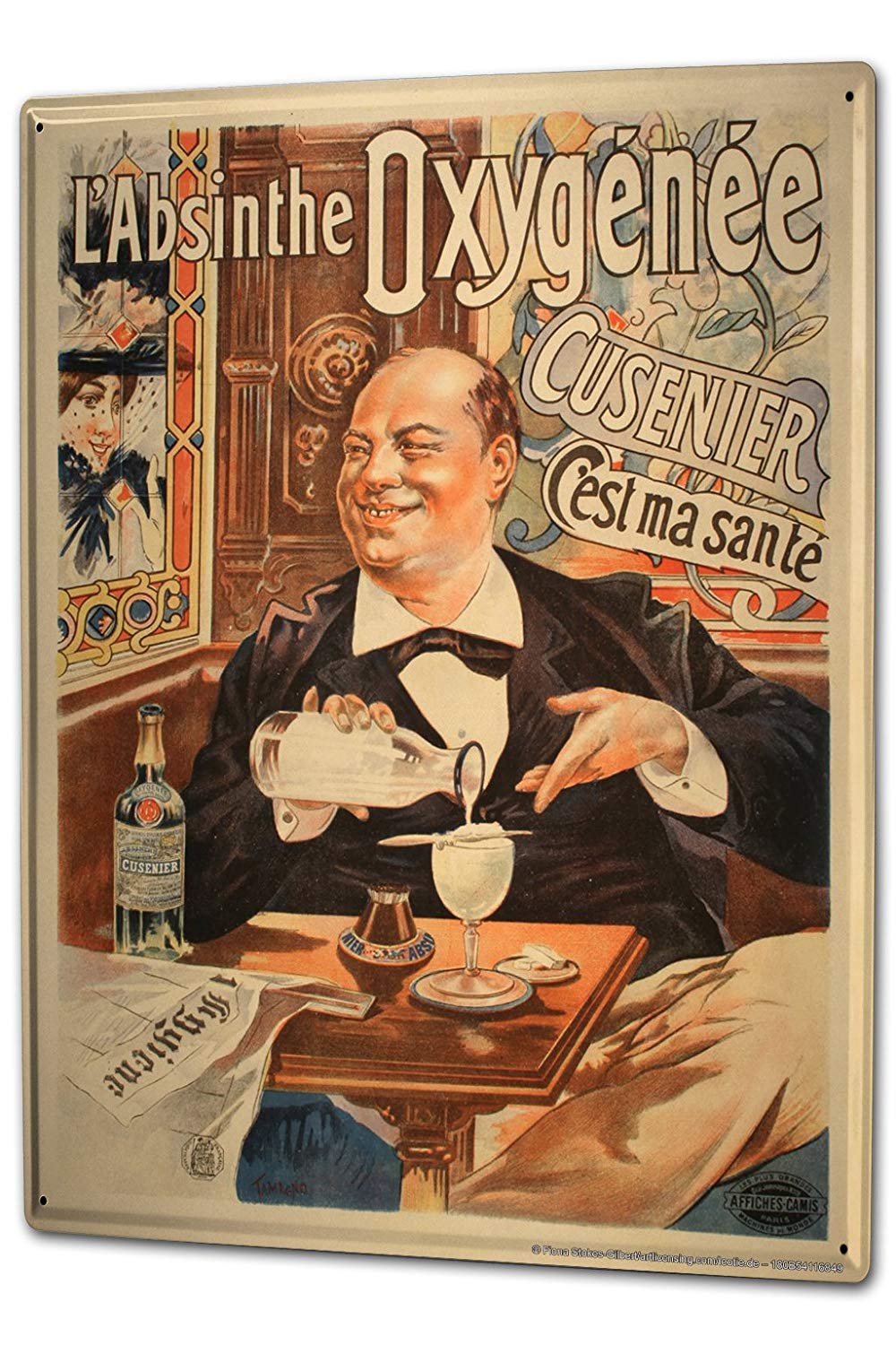Nostalgic Alcohol Retro Absinthe Vintage Metal Tin Sign 8X12 Inches