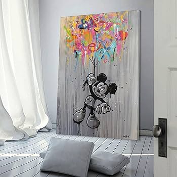 超美品】BAIT x David Flores ミッキーマウス キャンバスアート