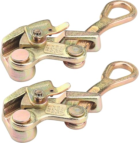 2 tiradores de alambre de acero con agarre de cable de 1 tonelada - 2210 libras de tracción de cable de carga herramienta para cuerda de alambre,