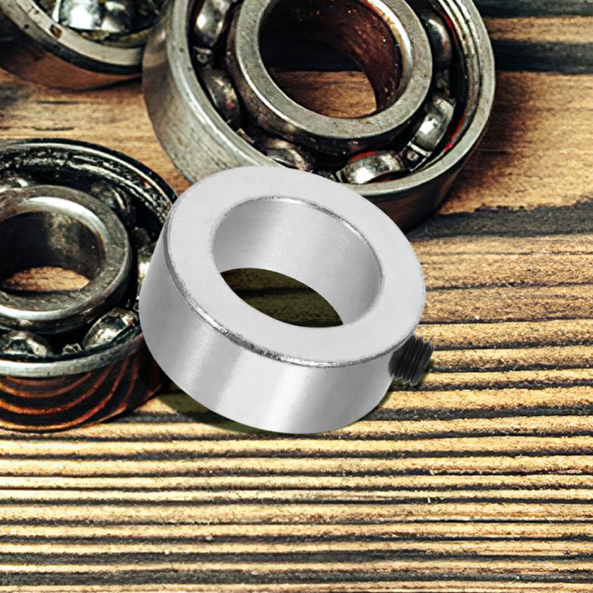 Toddmomy 4pcs Carbon Steel Shaft Collar Set Screw M6 Thread with Good Stability and Compact Shape for Transmission Components and Machine Tools