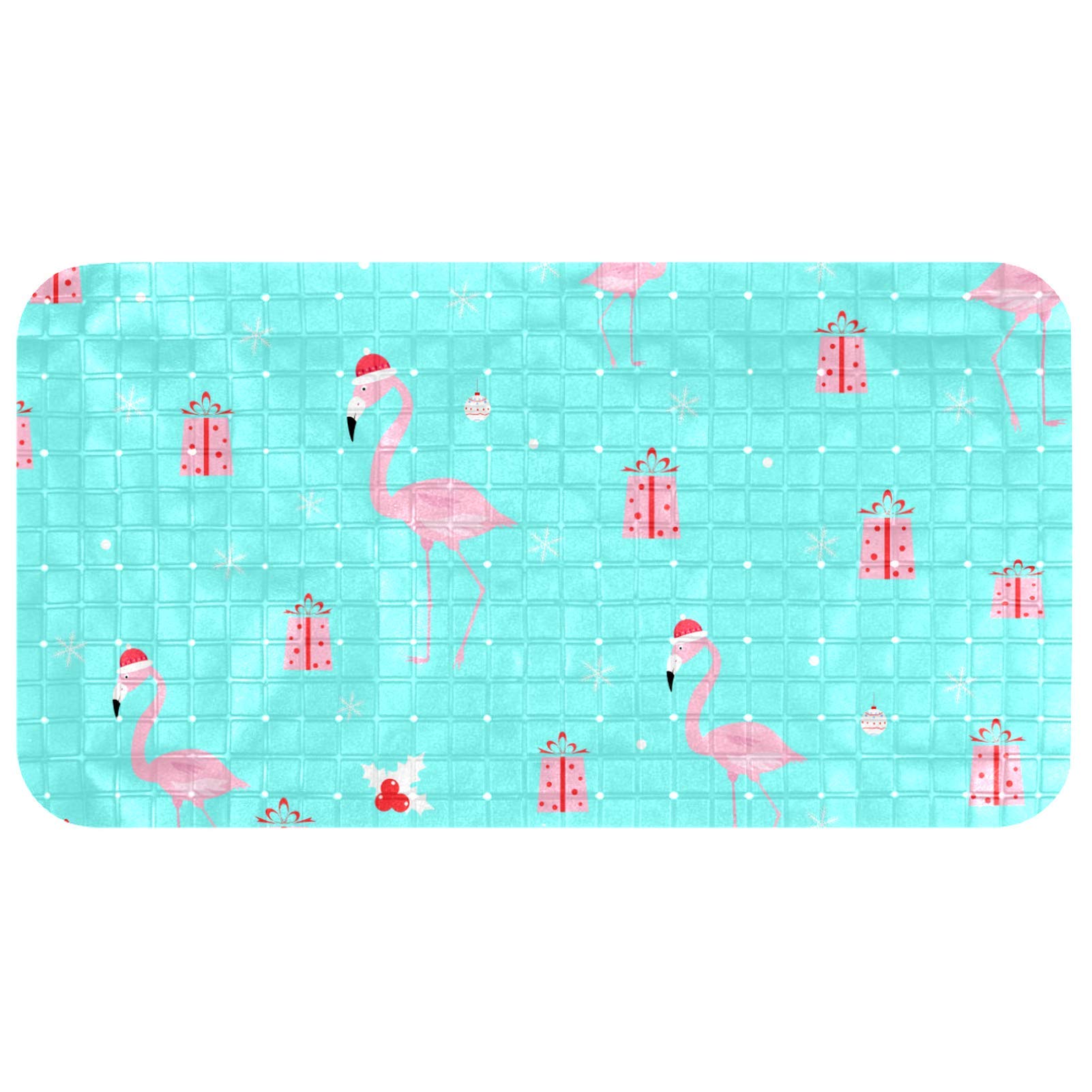 Alfombrilla de baño rosa flamenco Bennigiry un regalo azul ideal para inauguración