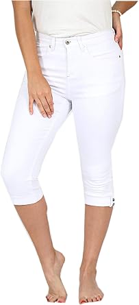 TrueSlim Womens White Tab and Stone Capri