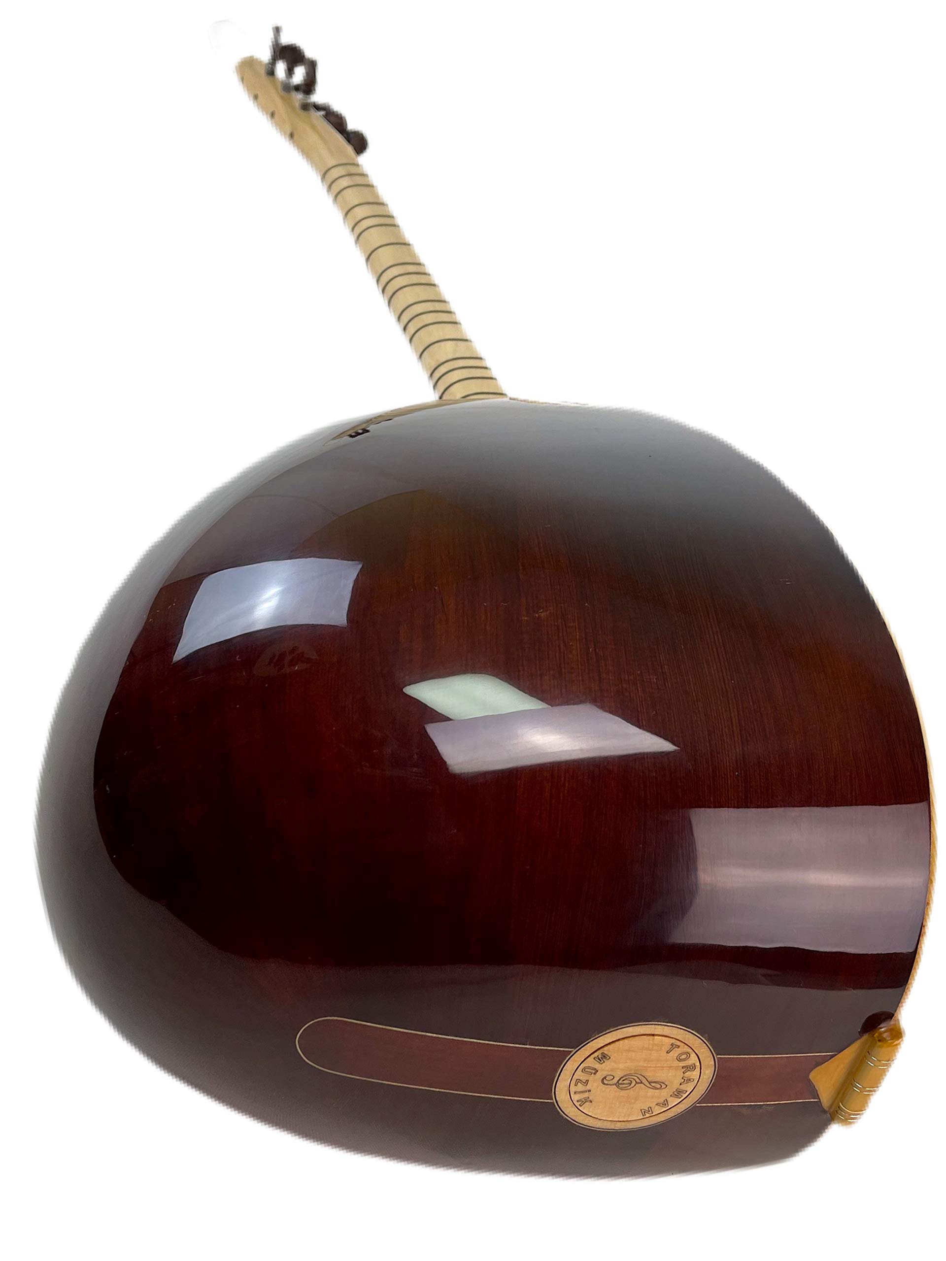 Premium Kisa Sap Ardic Baglama Saz, Noktali klavye | Premium Kurzhals Baglama Saz Wacholder, Klaviatur mit Punkten