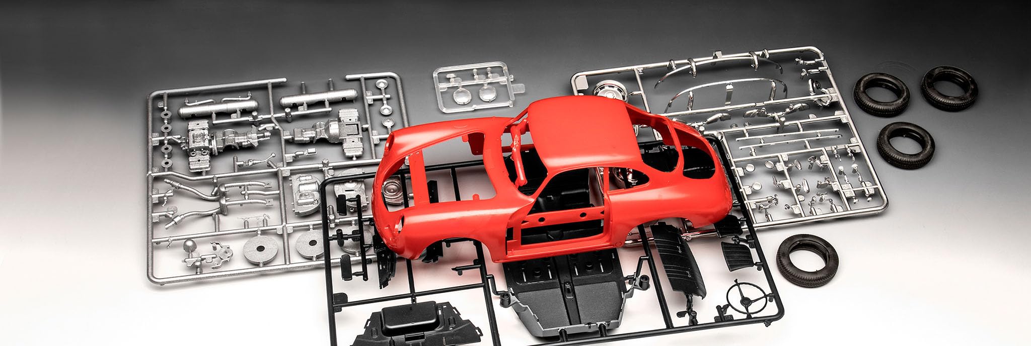 Revell Modellbausatz Porsche 356 Coupé I Maßstab 1:16 I Detailgetreue Nachbildung I Für Modellbauer und Autoliebhaber