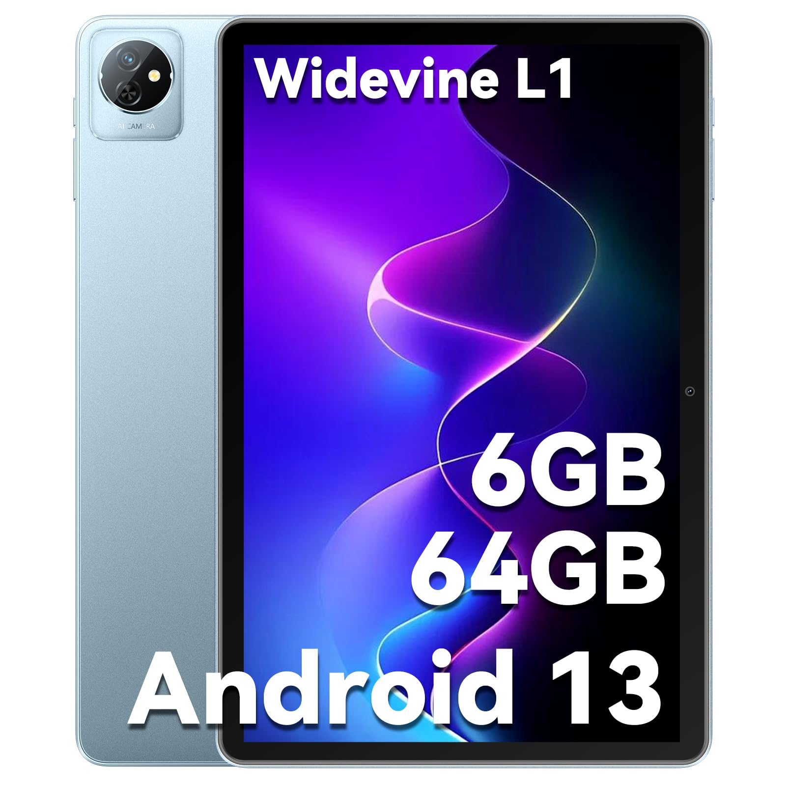 BlackviewTab30 WIFI 6 Tablet - 10" Android 13, 64GB+6GB, 2TB Expandable, 10W Fast Charging, Bluetooth, Type C, 2 Years Warranty - 2024 New