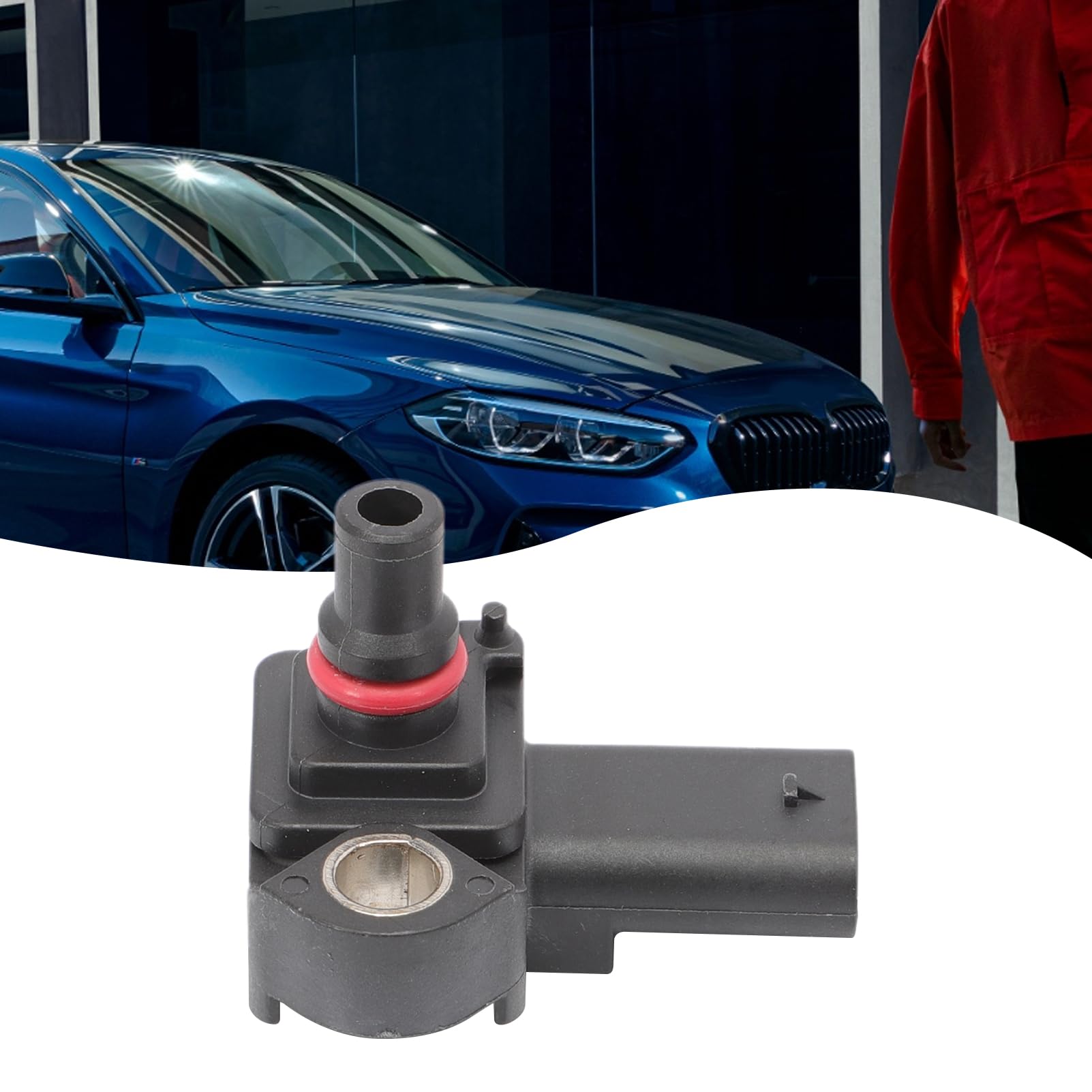 Sensor de Presión de Carga 13628570118 Compatible Con 1er F20 F21 E81 E82 E87 E88 2er F23 F45 F46 F87 Serie 3 E90 E91 E92 E93 4er F333 - Tubo de Succión