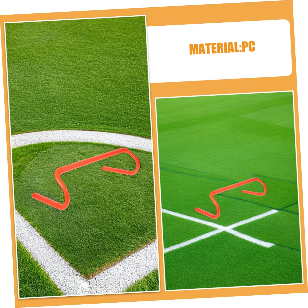 UPKOCH Vallas de Agilidad Infantiles Naranja, Juego de 5 Piezas de 15cm