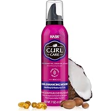 HASK Curl Care Curl Enhancing Mousse - Vegan, Color Safe, Gluten-Free, and Sulfate-Free Formula