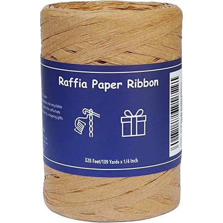 Amazon.com: Berwick Offray Matte Olive Green Raffia Ribbon, 1/4'' Wide ...