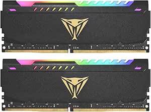 Patriot Memory Viper Elite DDR4 3600 MHz 64GB (2x32Go) C20 Kit de Mémoire Haute Performance Eclairage LED RGB - Noir