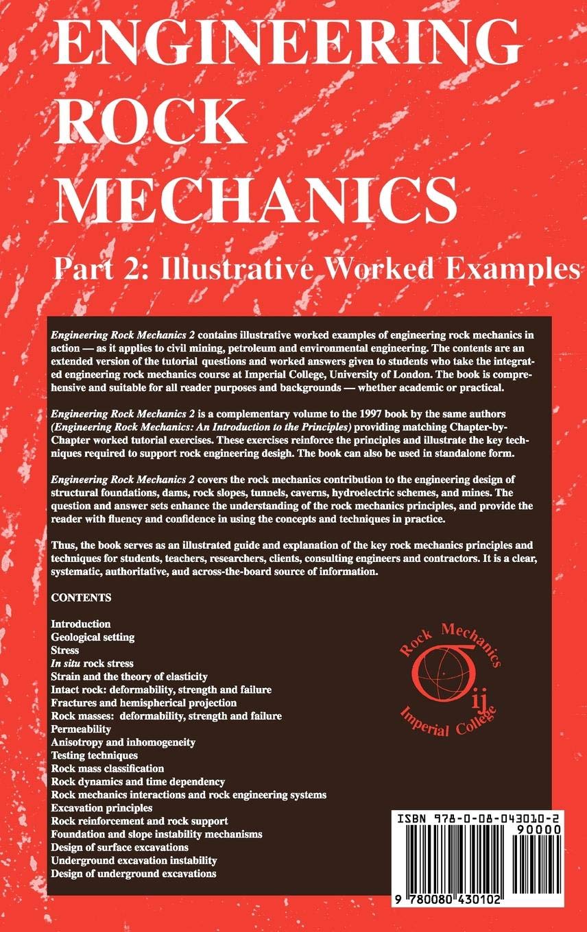 Engineering Rock Mechanics: Part 2: Illustrative Worked Examples