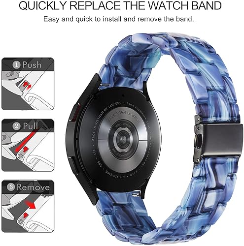 Vista 131 de Correas compatibles con Samsung Galaxy Watch 7 / FE / 6/6 Classic / 5/5 Pro / 4/4 Classic / 3 de 1.614 in / Huawei GT3 de 1.654 pulgadas, 0.787