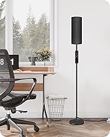 Vista 23 de Juego de 2 lámparas de pie regulables para sala de estar con 2 controles remotos e interruptor de pie, lámpara de pie moderna de 64.4 pulgadas