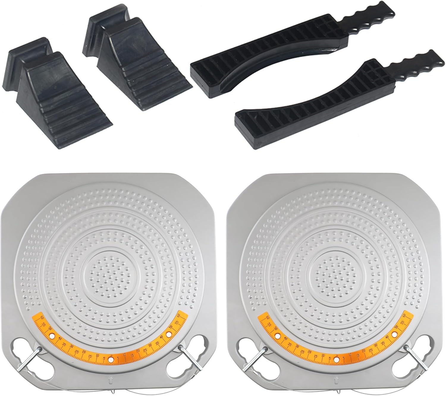 Wheel Aligner System Turnplates Turntables Radius Plates with Scale 4 Ton Load Capacity for Alignment Scissor Lift 4-Post Lift