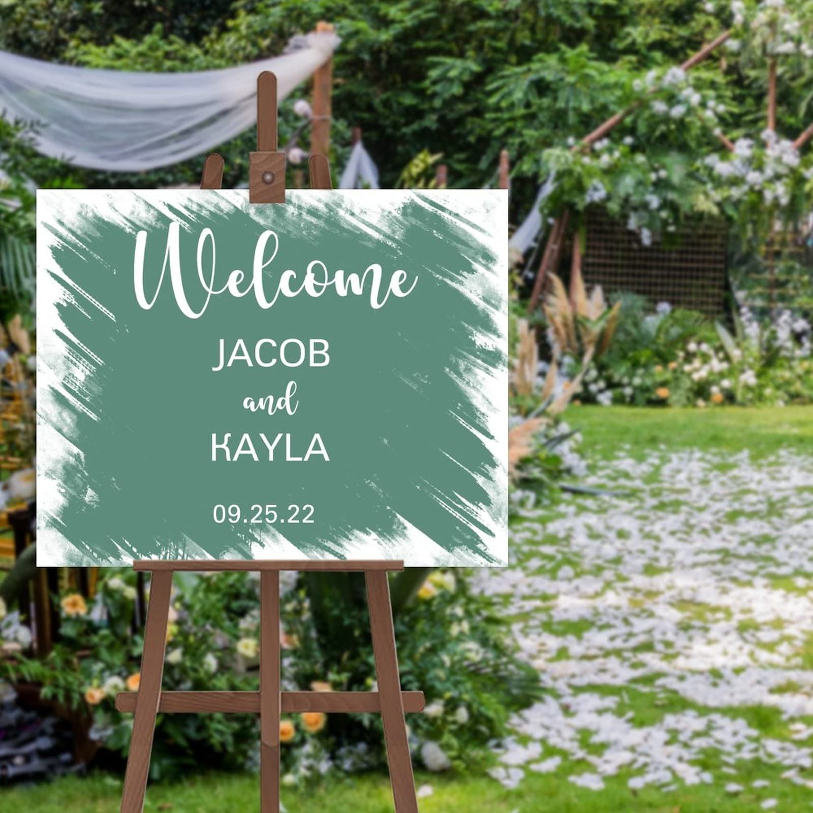 Pancarte de mariage minimaliste chic calligraphie