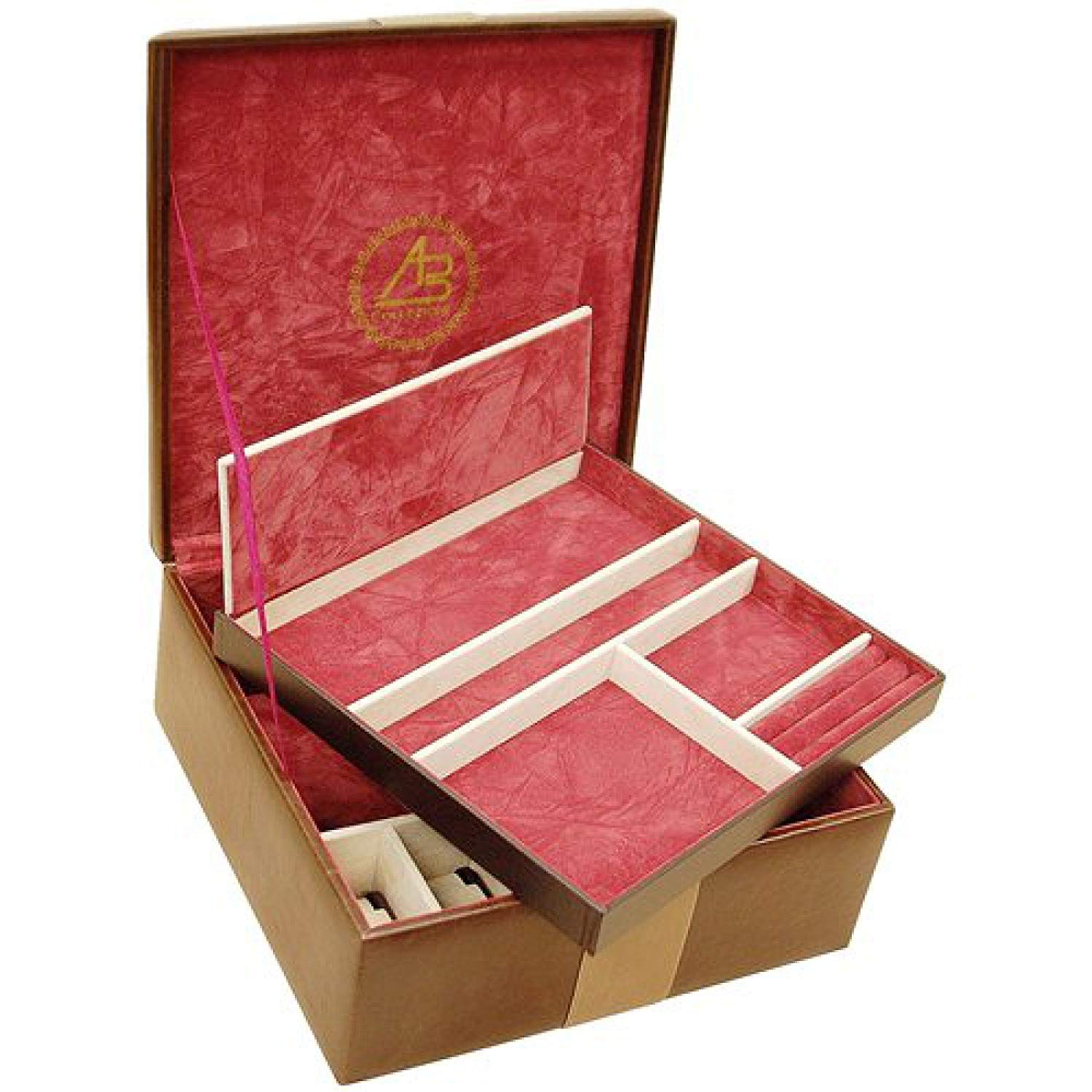 AB Collezioni"Tortuga" Gents Luxury Jewellery/Watch Case Brown Leatherette