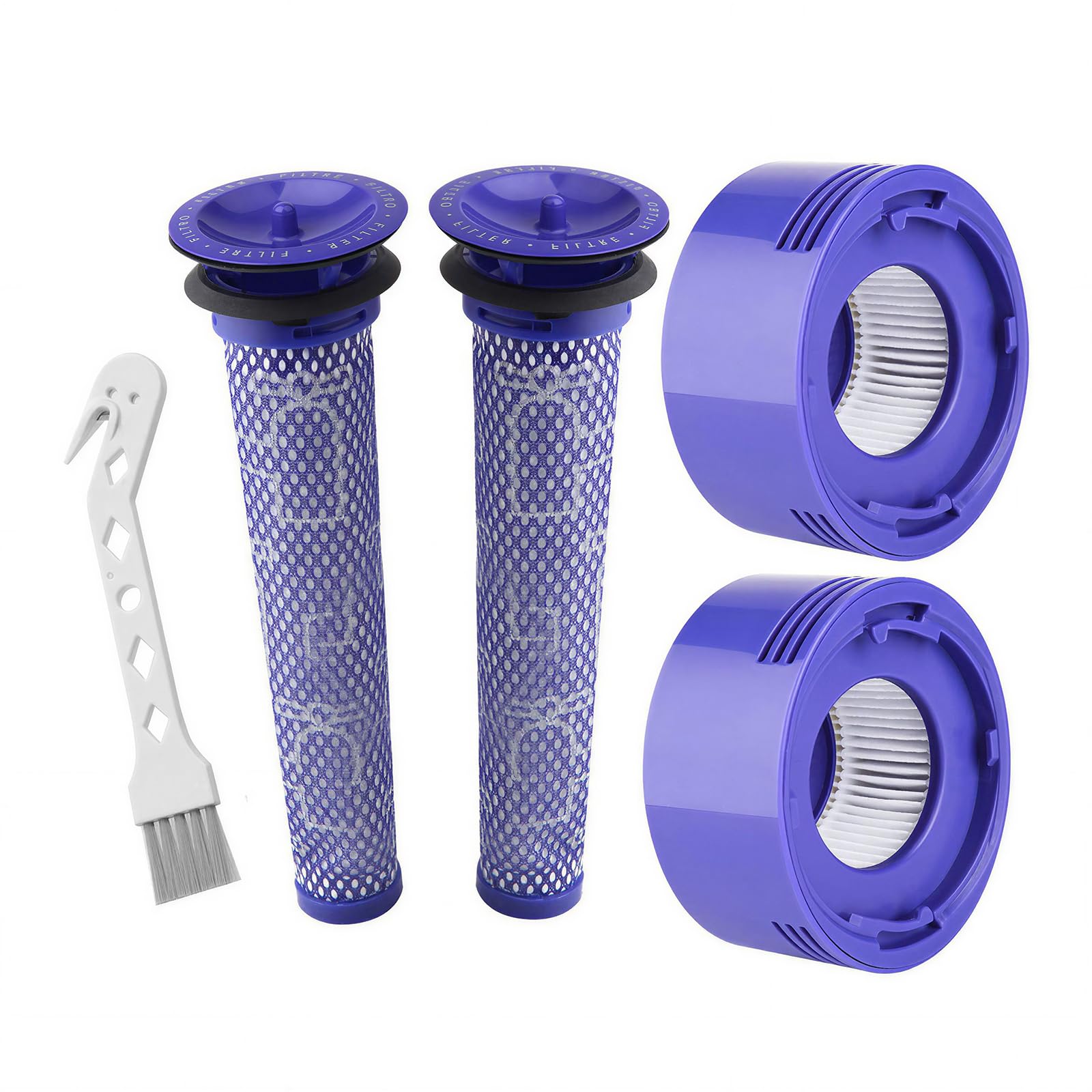 Lemige 2 x Vorfilter und 2 x HEPA-Nachfilter, kompatibel mit Dyson V7, V8 Animal und V8 Absolute schnurlosen Staubsauger, vergleichbar mit Teilenummern 96566101 und Nachfilter 96747801.