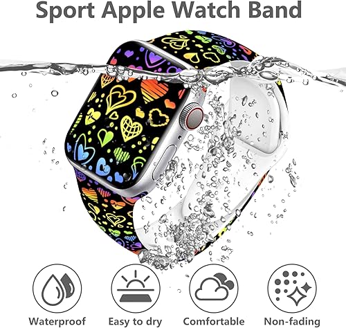 Miniatura 2 de Pride - Correa de reloj compatible con Apple Watch de 1.496 in, 1.575 in, 1.614 in, 1.654 in, 1.732 in, 1.772 in, correas de silicona reemplazables