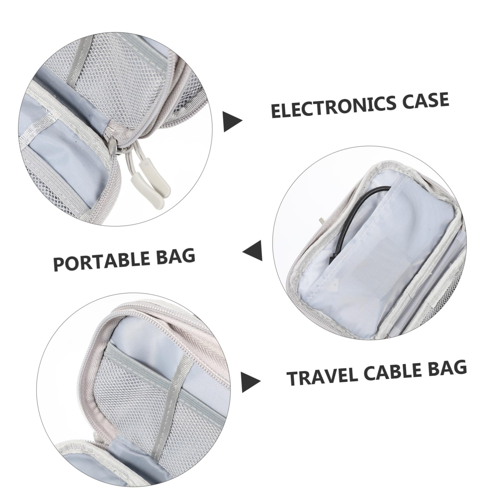 Angoily Custodia Per Elettronica Da 3 Pezzi Custodia Per Elettronica Impermeabile Borsa Per a Per Accessori Per Cavi Da Viaggio Per a Per