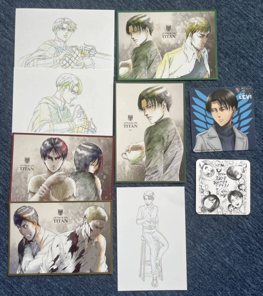 進撃の巨人 リヴァイ エレン エルヴィン ブロマイド attackontitan 進撃の巨人 リヴァイ エレン エルヴィン ブロマイド attackontitan
