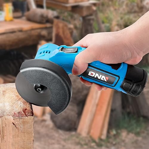 Miniatura 7 de DNA MOTORING TOOLS-00171 - Amoladora angular inalámbrica de 12 V, velocidad variable con botón de bloqueo de husillo para corte en seco, molienda