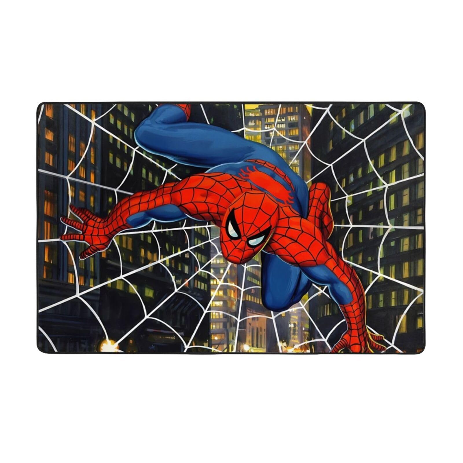 Amazon | スパイダーマン カーペット ラグ ラグマット 洗える シャギー