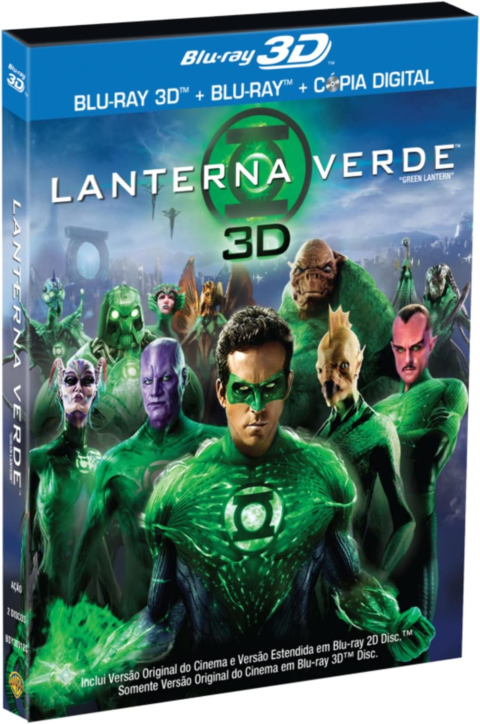 Warner Home Video Lanterna Verde - Blu-Ray 3D + Blu-Ray + Cópia Digital