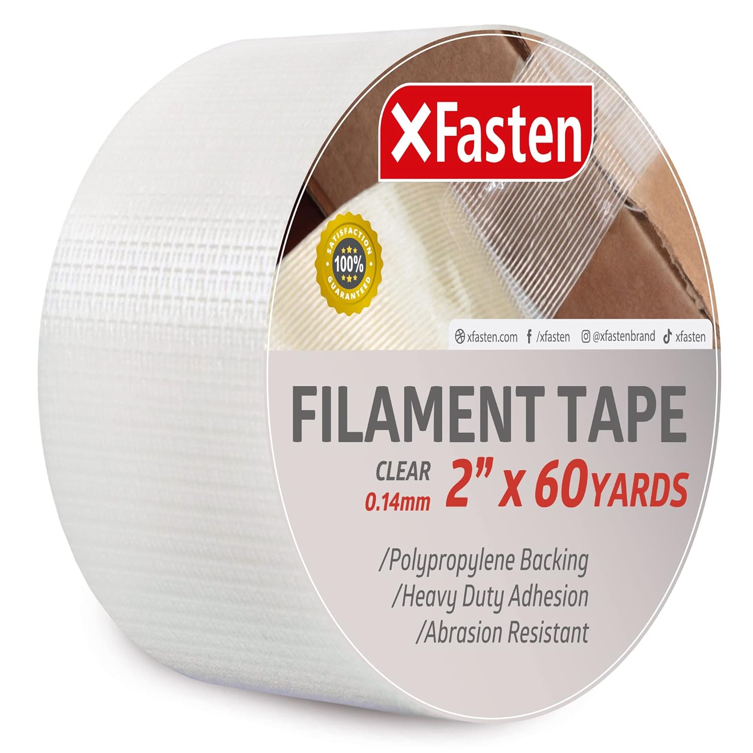 XFasten Heavy Duty Filament Tape, 2 Inch by 60 Yards Nepal Ubuy