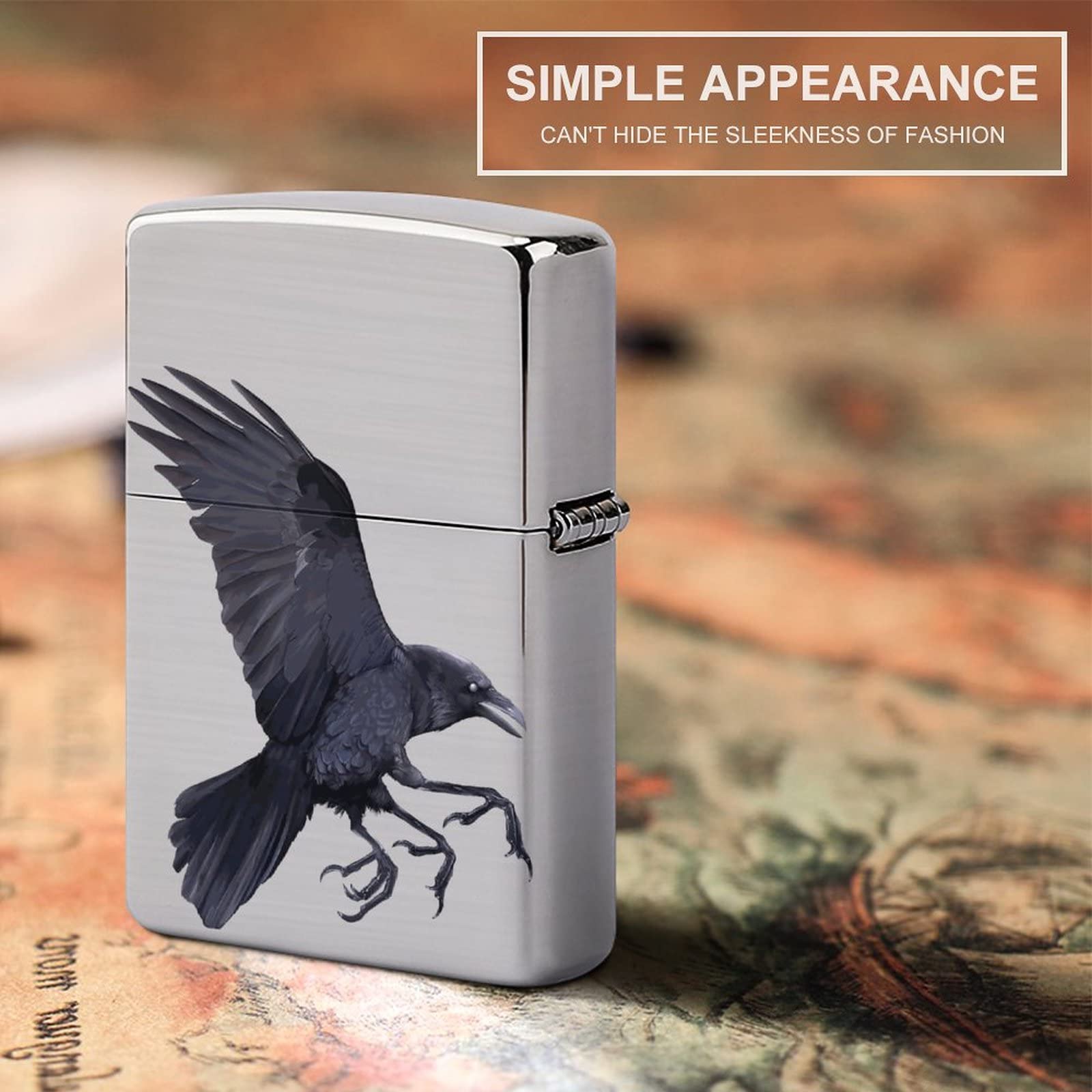 Amazon.co.jp: Zippoライター兼用ケース メンズ 八咫烏 カラス 鳥 男性