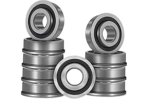 Bonbo 10Pcs Flanged Ball Bearings ID 3/4" x OD 1-3/8" for Lawn...