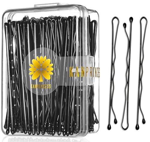 KANPRINCESS 100 horquillas de 2.4 pulgadas, color negro, sin dolor, para todo tipo de cabello, horquillas para mujeres y niñas, horquillas para
