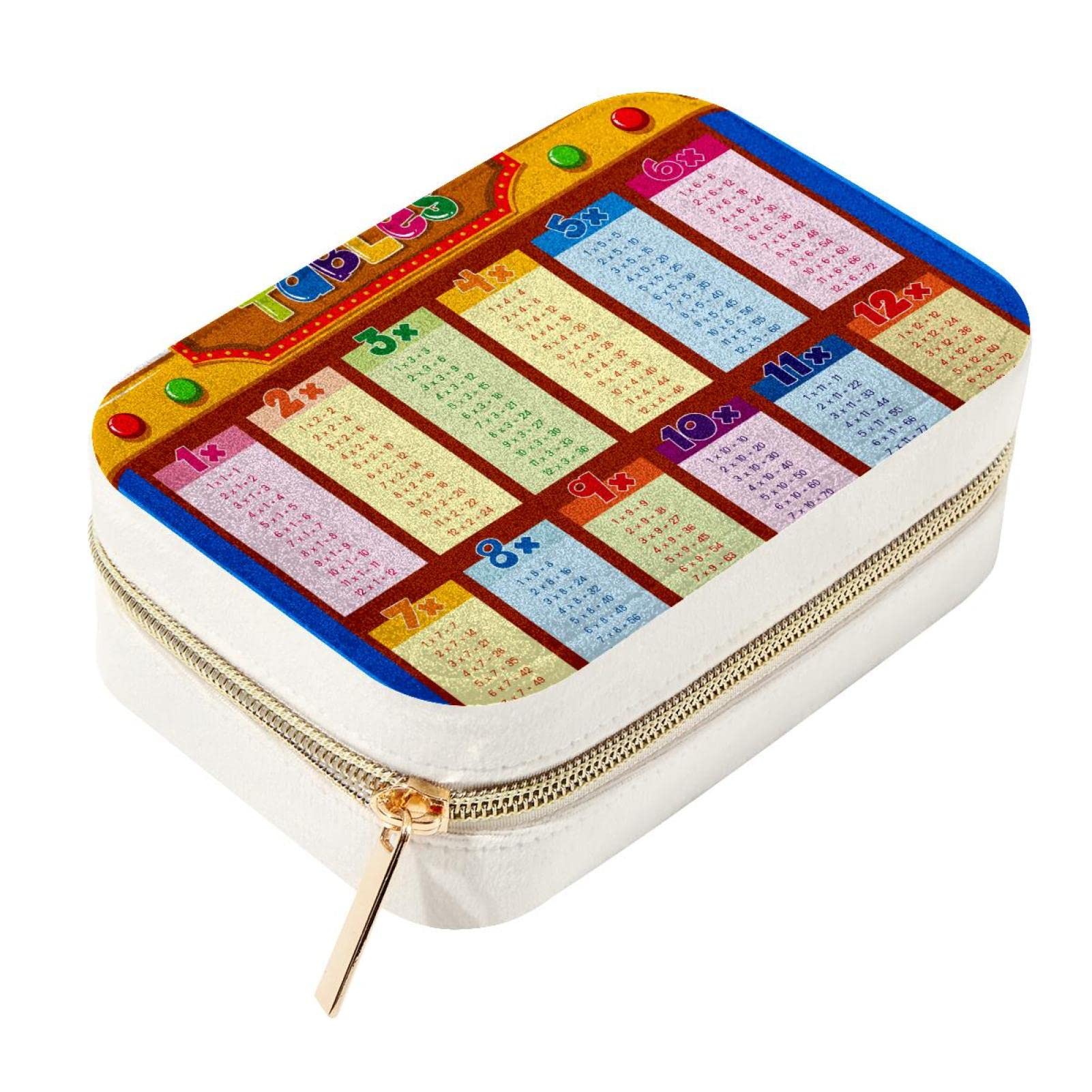 Organiseur de bijoux en velours boîte zippée 15,5 cm pour voyage