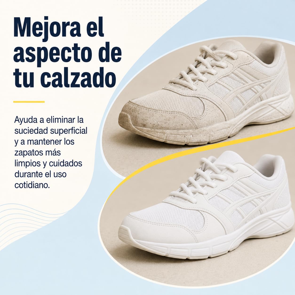 Limpiador de Calzado 100 ml con Cepillo Integrado, Sin Agua, Pack de 12