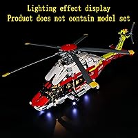 Vista 6 de Kit de luces LED compatible con Lego Airbus H175 Rescue Helicopter – Juego de iluminación para modelo Technic 42145 (modelo no incluido)