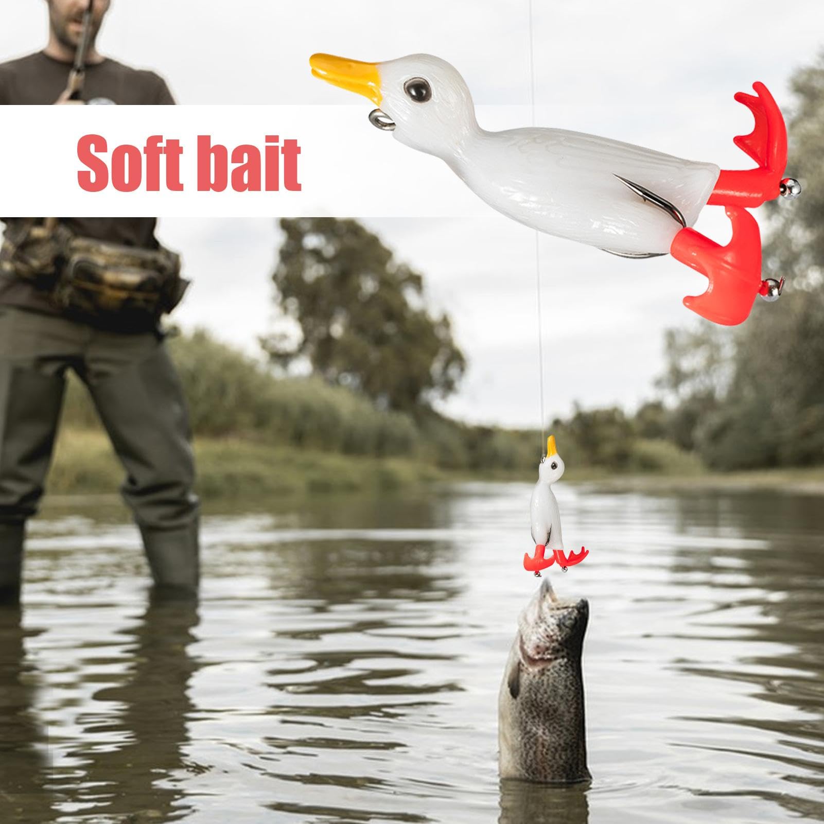 Duck Fishing Lure - Topwater Splashing Bait For Bass, Snakehead, Pike, Freshwater & Saltwater - View #6