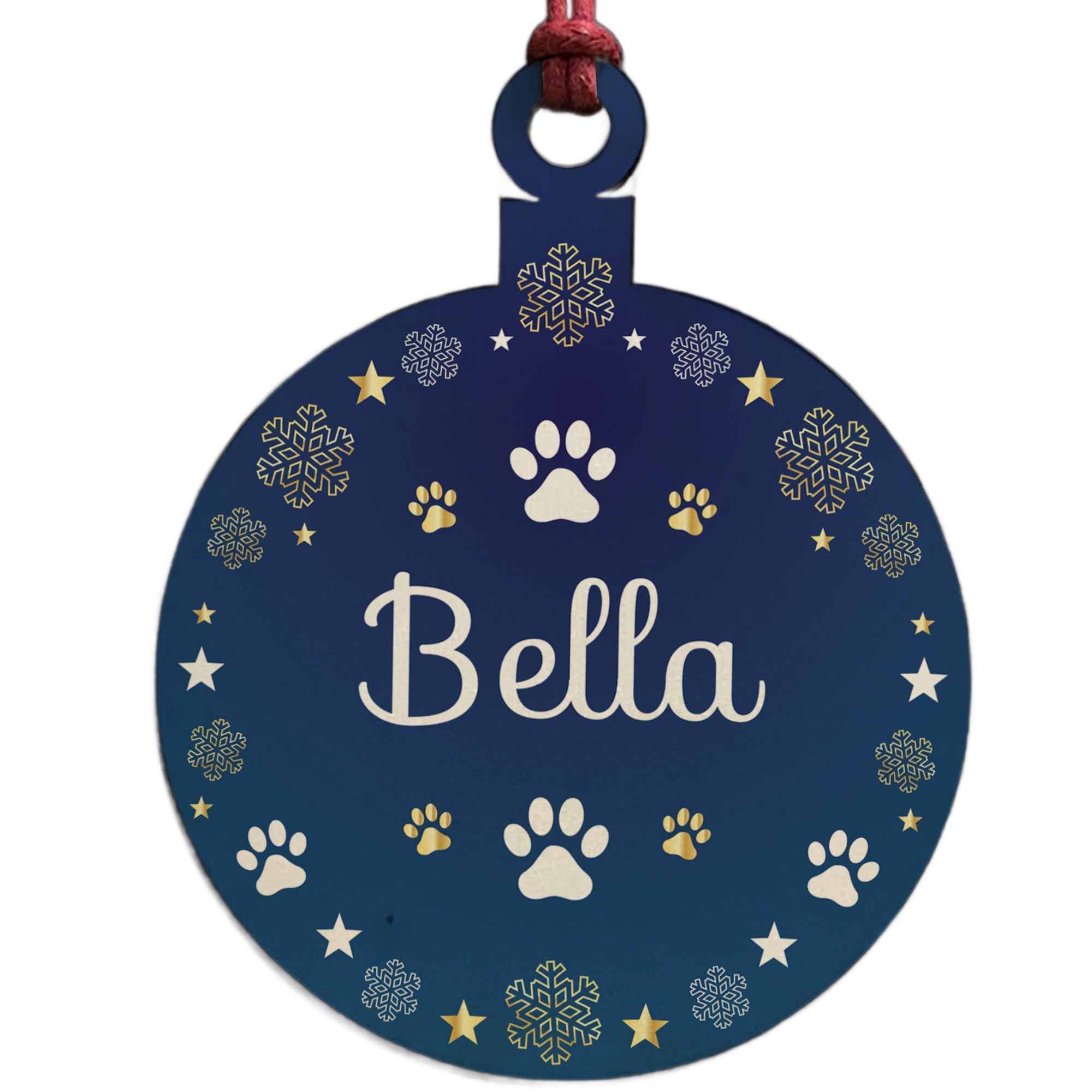 Red Ocean 1st Christmas Bauble Personalised Dog Cat Christmas Decoration Bauble Gift