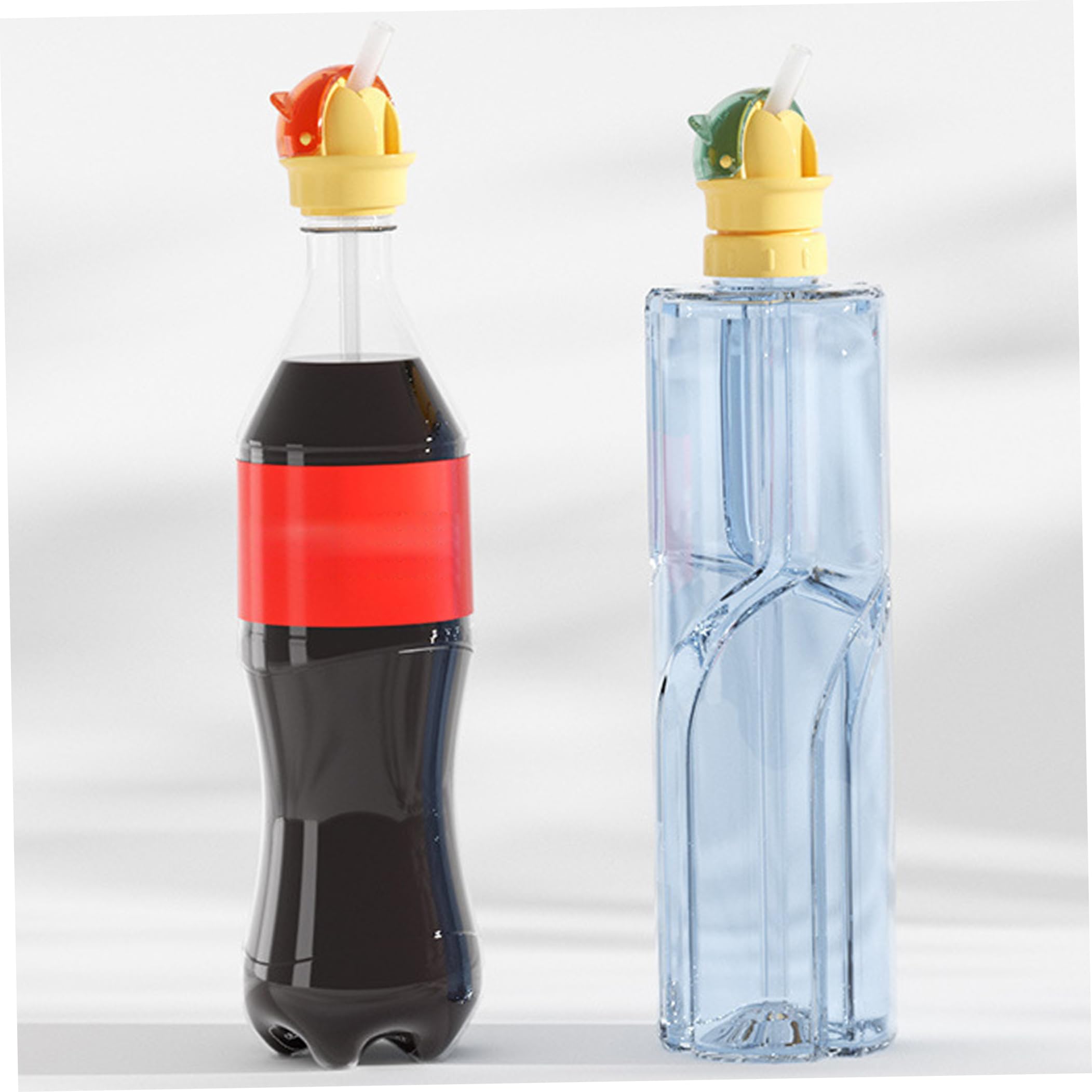 Beccucci per Bottiglie in Silicone, 4 cannucce Anti-soffocamento per Bambini Adattatore per beccuccio per Acqua con spazzole per la Pulizia, cannucce per Bambini