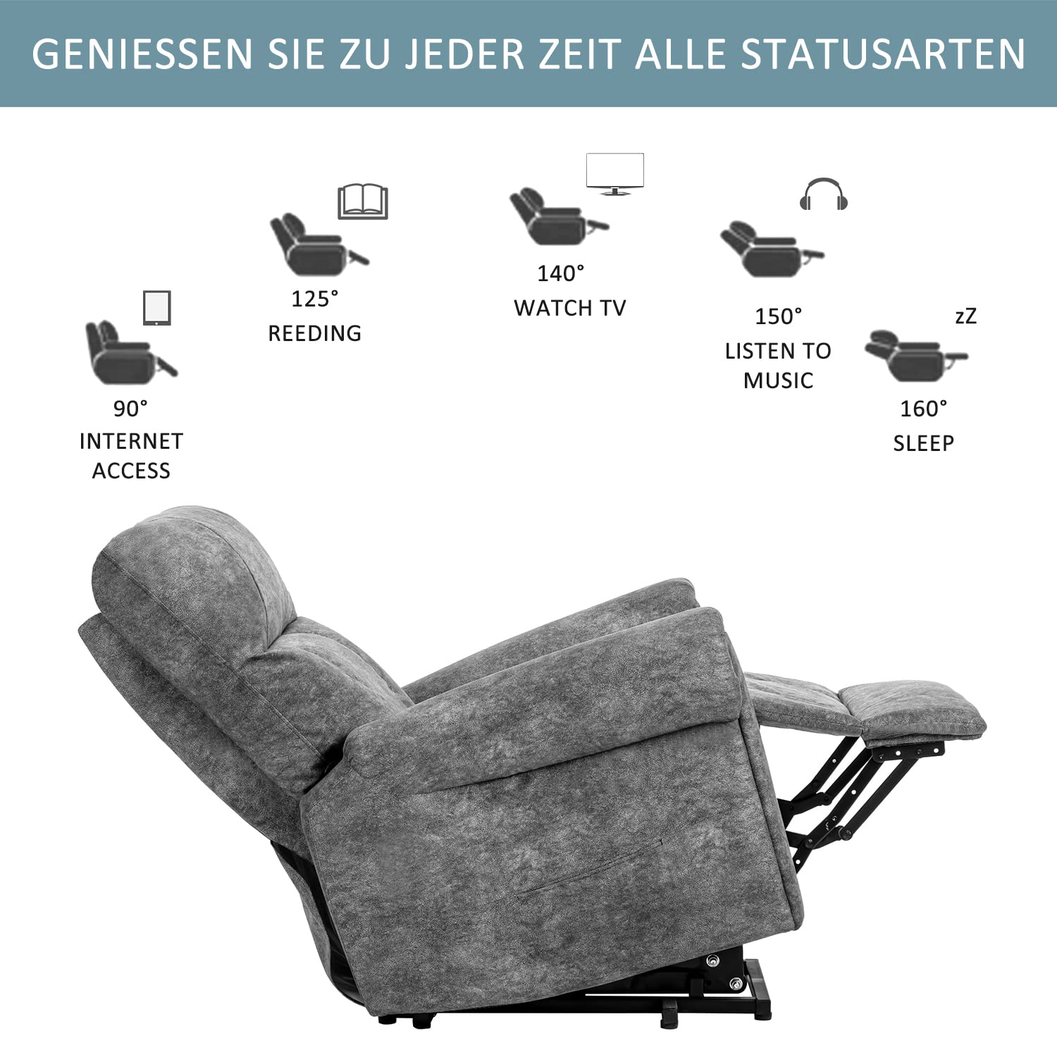 BTM Power Lift Recliner Chair for Elderly Sofa Electric Riser Recliner