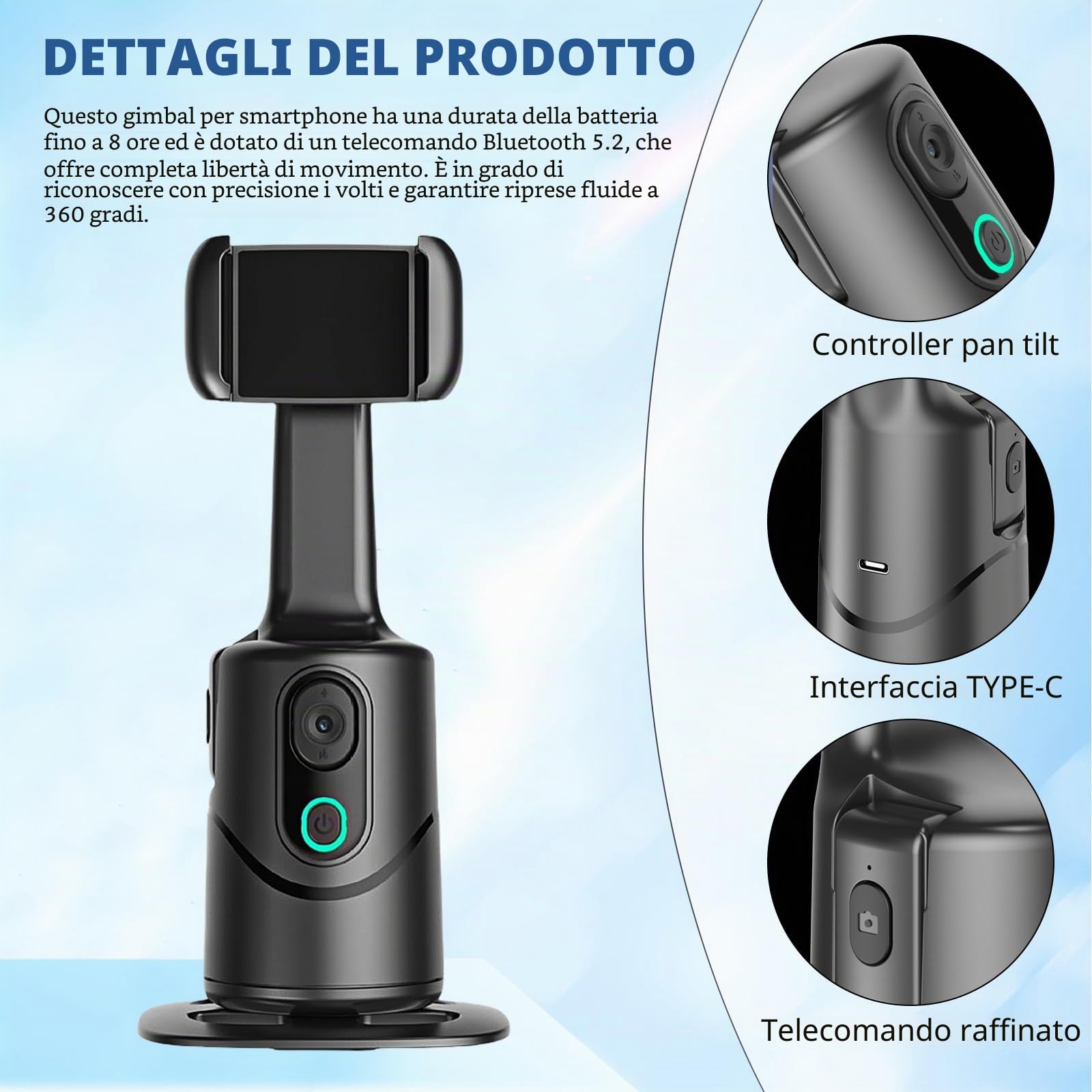 PORFOYO Gimbal per cellulare — immagine 7 di 14