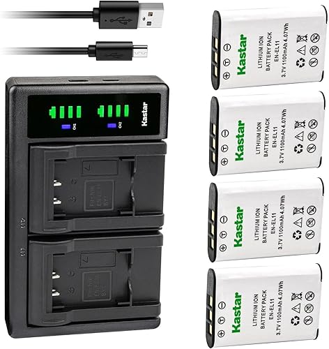 Miniatura 8 de Kastar Paquete de 2 baterías y cargador USB LTD2 compatible con batería Pentax D-LI78, cargador Pentax D-BC78, Pentax Optio L50, Optio M50, Optio