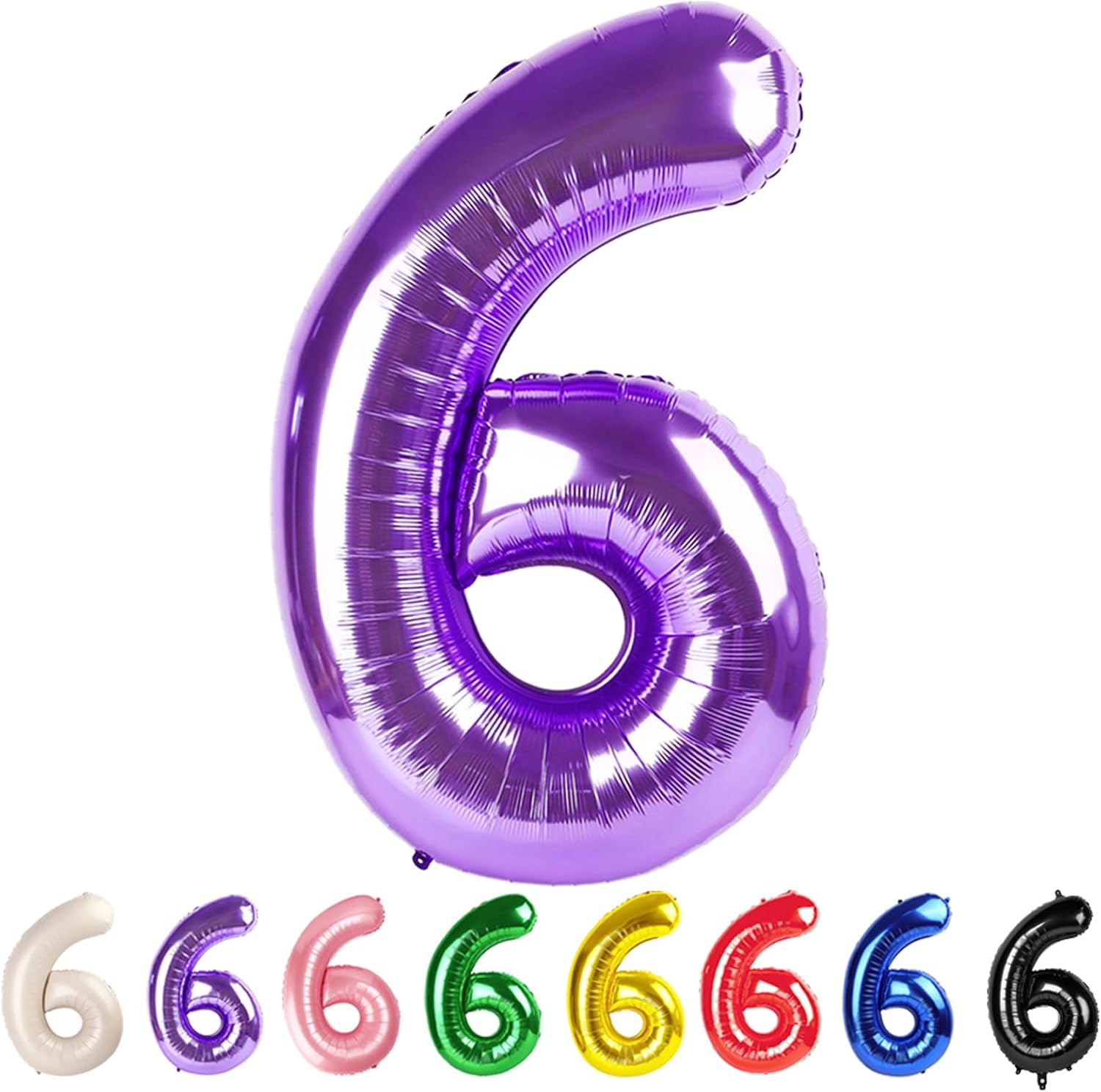 Purple Number Balloons 6, Balloon Numbers 40 In Birthday