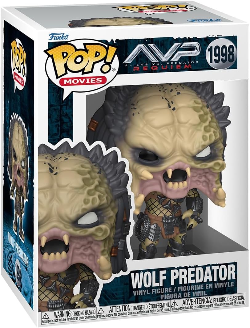 Funko Pop! Movies: Predator – Wolf Predator - 1/6 Odds for Rare Chase Variant - Collectable Vinyl Figure - Gift Idea - Official Merchandise - Toys for Kids & Adults - Horror Fans