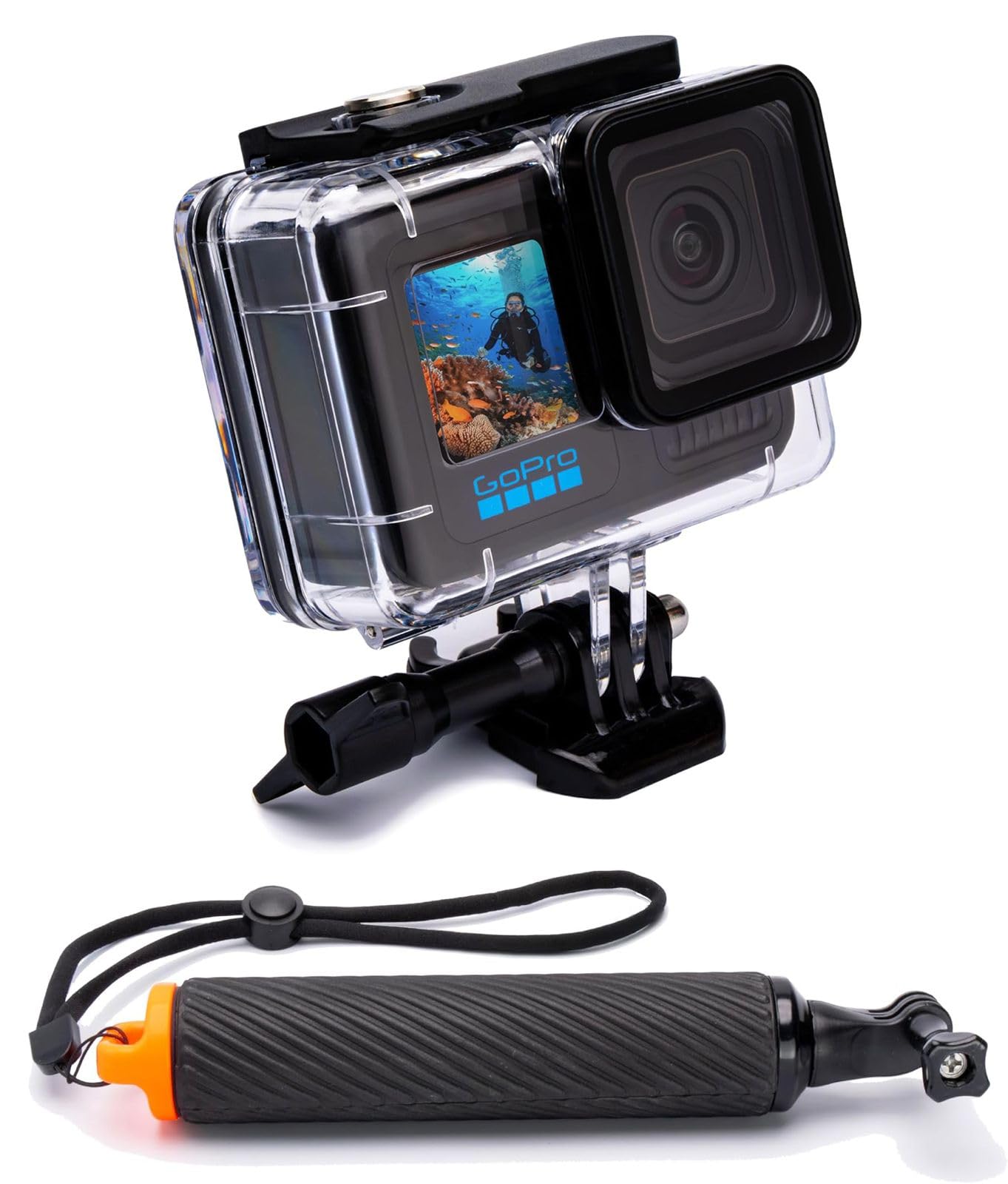 REFLEX CAMERA Underwater Dive Case with Floating Gopro Compatible Hand Grip