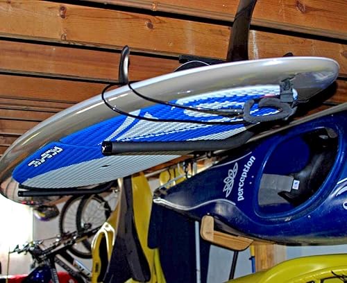 Miniatura 9 de StoreYourBoard Standup Paddleboard and Surfboard Storage Rack, Ceiling and Wall Mount, Heavy-Duty 50 lbs Max, Indoor Board and Paddle Organizer