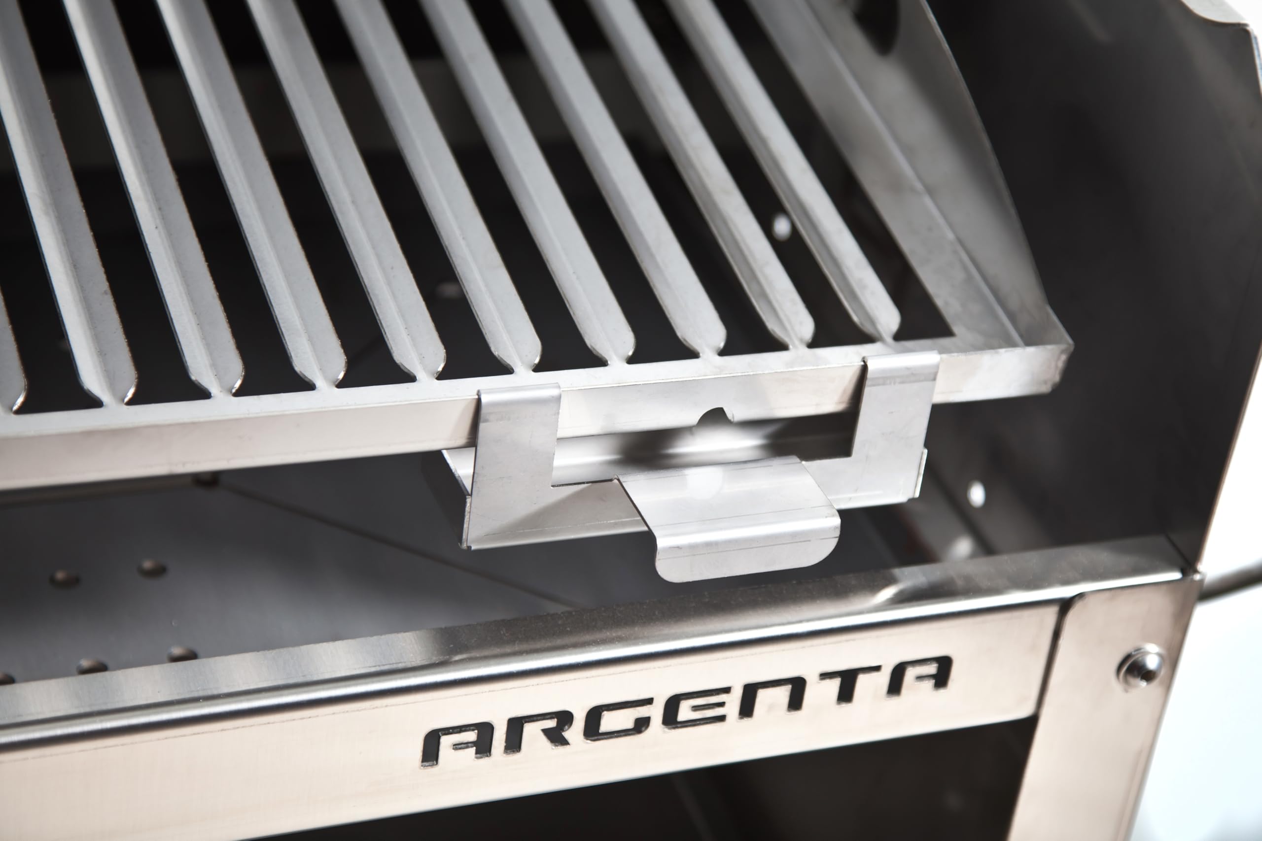 MF - Barbacoa Argentina ARGENTA 70i Inoxidable Profesional con Parrilla Elevable de 72 cm para Leña o Carbón