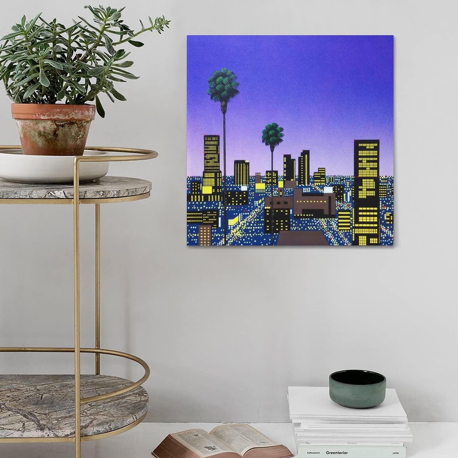 Amazon.co.jp: Hiroshi Nagai永井博画家の作品（都会の夜景 No.7