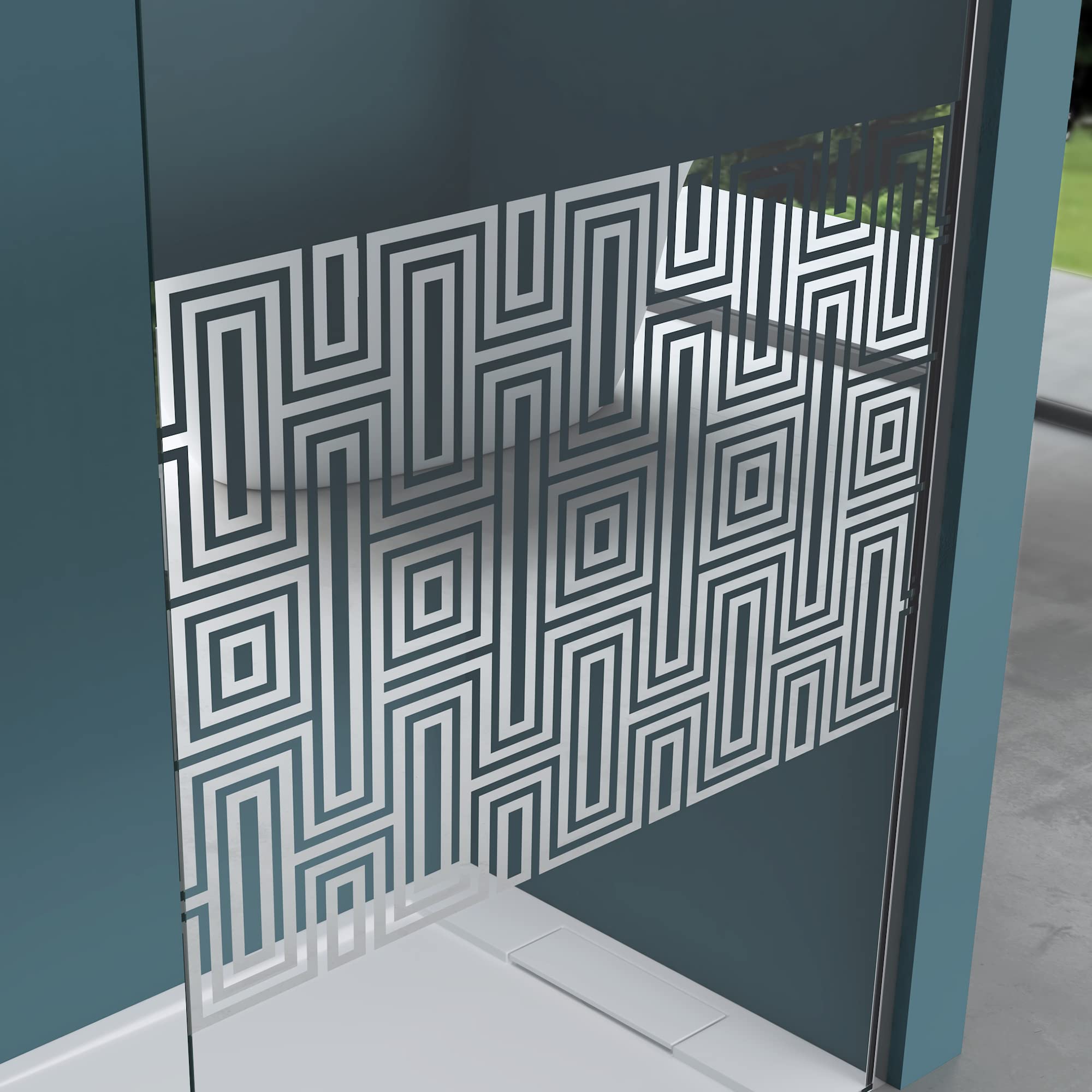 Mai & Mai Paroi de Douche Dessin Labyrinthe Pare-douche 100cm