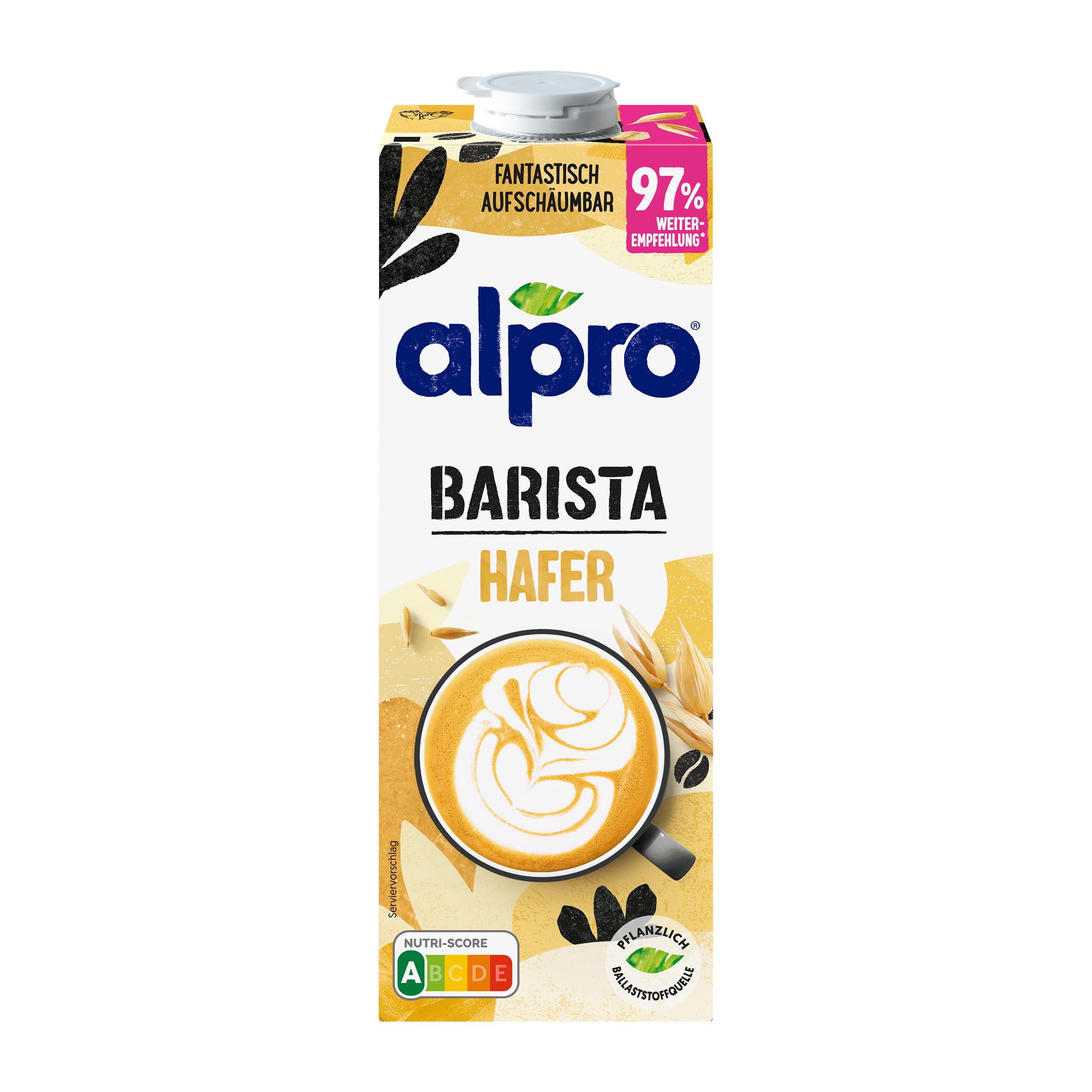 Barista Foamable Oat Plant-Based Long Life Drink, Vegan & Dairy Free, 1L