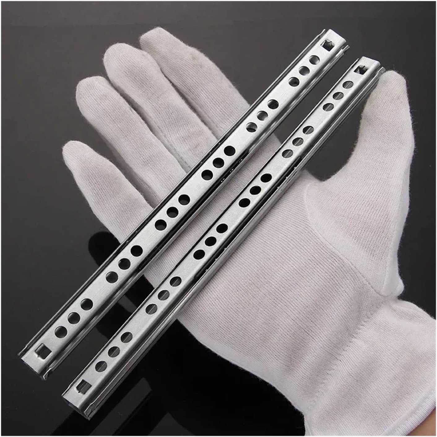2-Pack Ball Bearing Drawer Slides - Steel Furniture Slide for Keyboard Cabinet Cupboard(406MM 16inch)